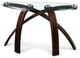 Allure Hazelnut Finish Wood and Glass Sofa Table