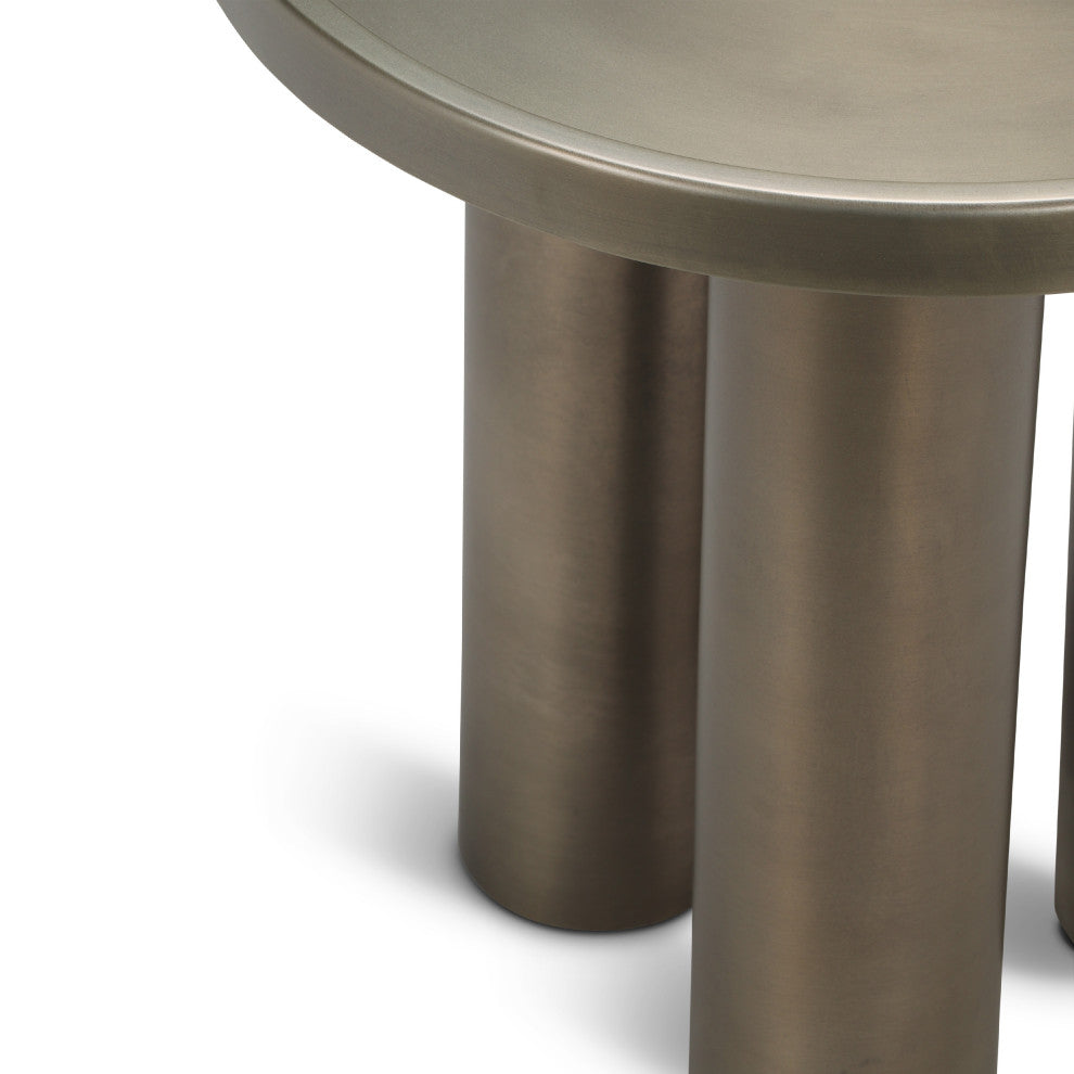 Eclat Sofia Industrial End Table Industrial Nickel