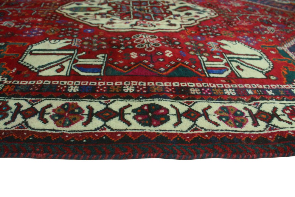 Fine Vintage Distressed Creighto Red Rug