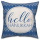 Hello Hanukkah Sweater Pattern 16"x16" Throw Pillow