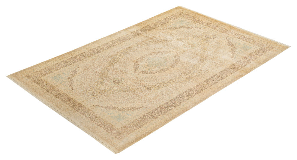 Mogul, One-of-a-Kind Hand-Knotted Area Rug Ivory, 6'2"x9'2"