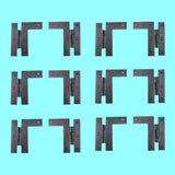 Black Cabinet Hinges 3.5" HL Offset Hinge Pair Left and Right Wrought Iron Hinge