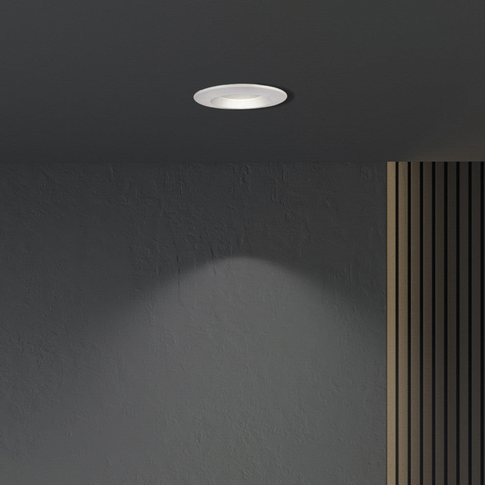 1-Light, 12W LED Retro Fit Recessed Ceiling Light, White