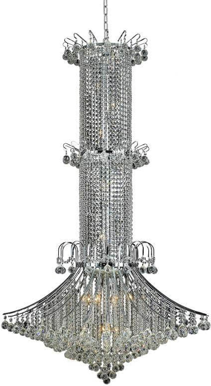 Empire 44" Wide 20-Light Transitional Round Extra Large Chandelier, Chrome