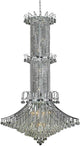 Empire 44" Wide 20-Light Transitional Round Extra Large Chandelier, Chrome