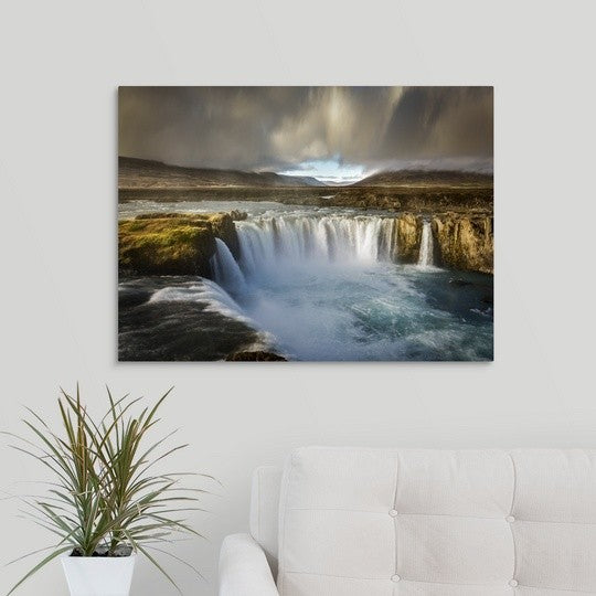"Godafoss" Wrapped Canvas Art Print, 30"x22"x1.5"