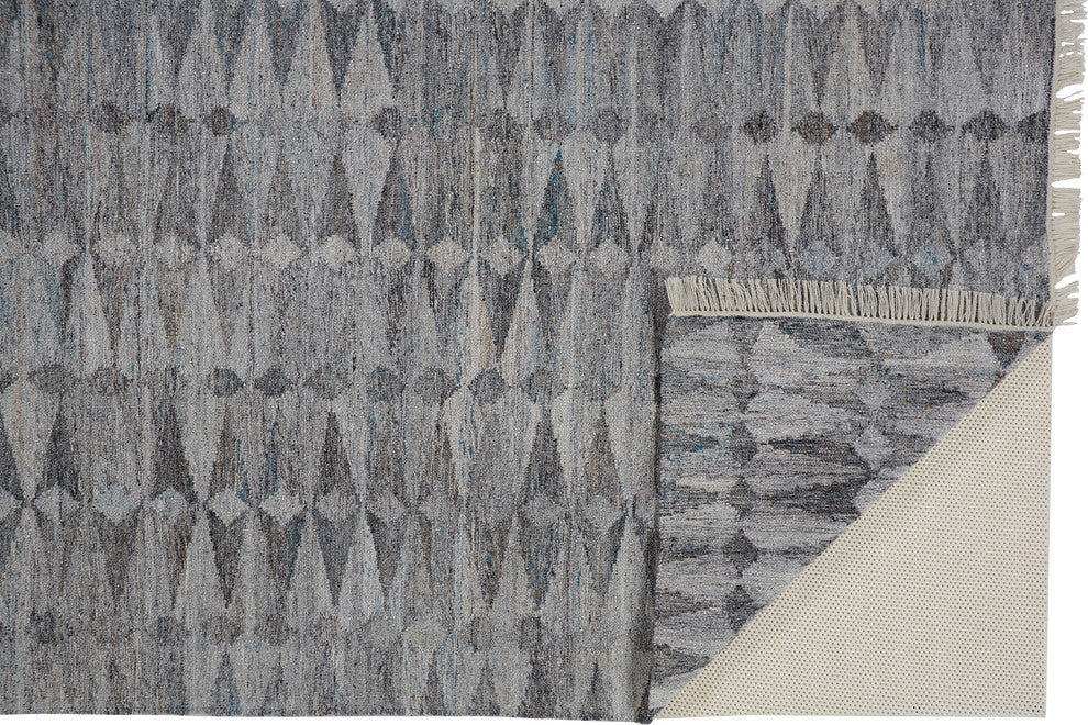 Weave & Wander Elstow Eco-Friendly Moroccan Diamond Rug, Gray, 9'6"x13'6"