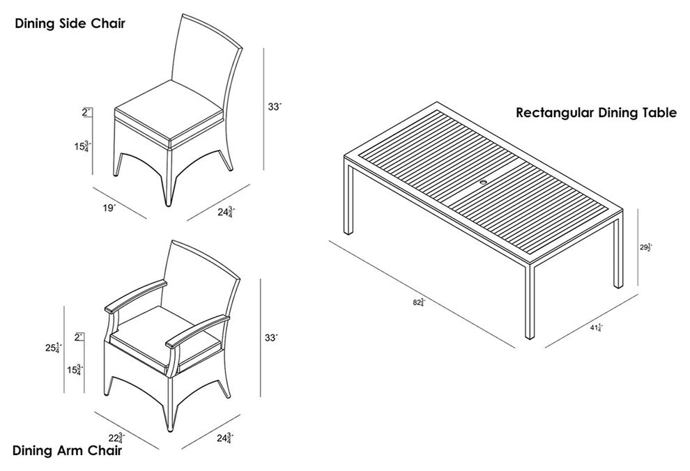 Arbor 9 Piece Dining Set, Spectrum Peacock