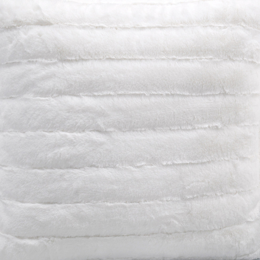 Super Mink Throw Pillow Covers, Set of 4, Bright White