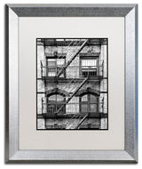 Philippe Hugonnard 'Fire Escape Manhattan', Silver Frame, White Mat, 14x11