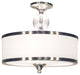 Cosmopolitan 3 Light Semi-Flush Mount, Brushed Nickel