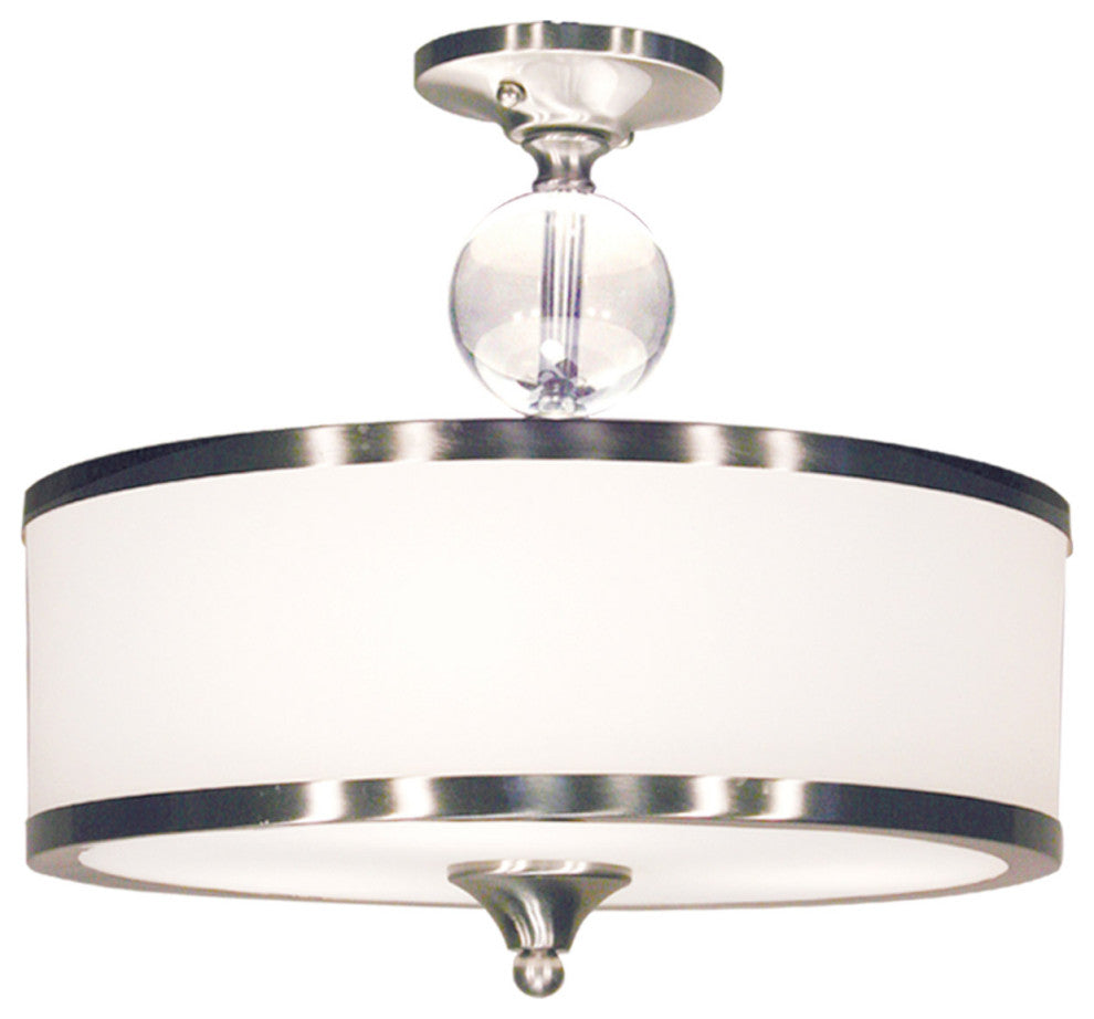 Cosmopolitan 3 Light Semi-Flush Mount, Brushed Nickel