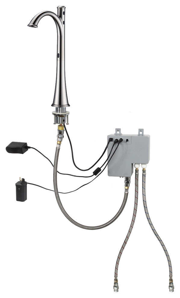 Cinaton iSense Completely Touch Free Faucet, Brushed Nickel-Pvd