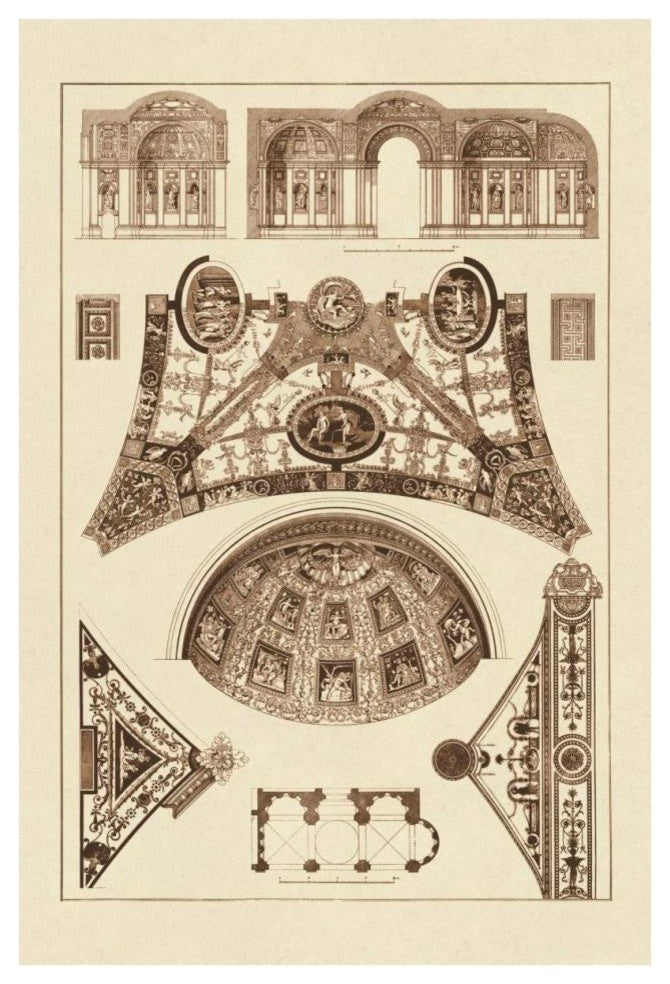 "Cross Vaults of the Renaissance" Digital Paper Print by J. Buhlmann, 26"x38"