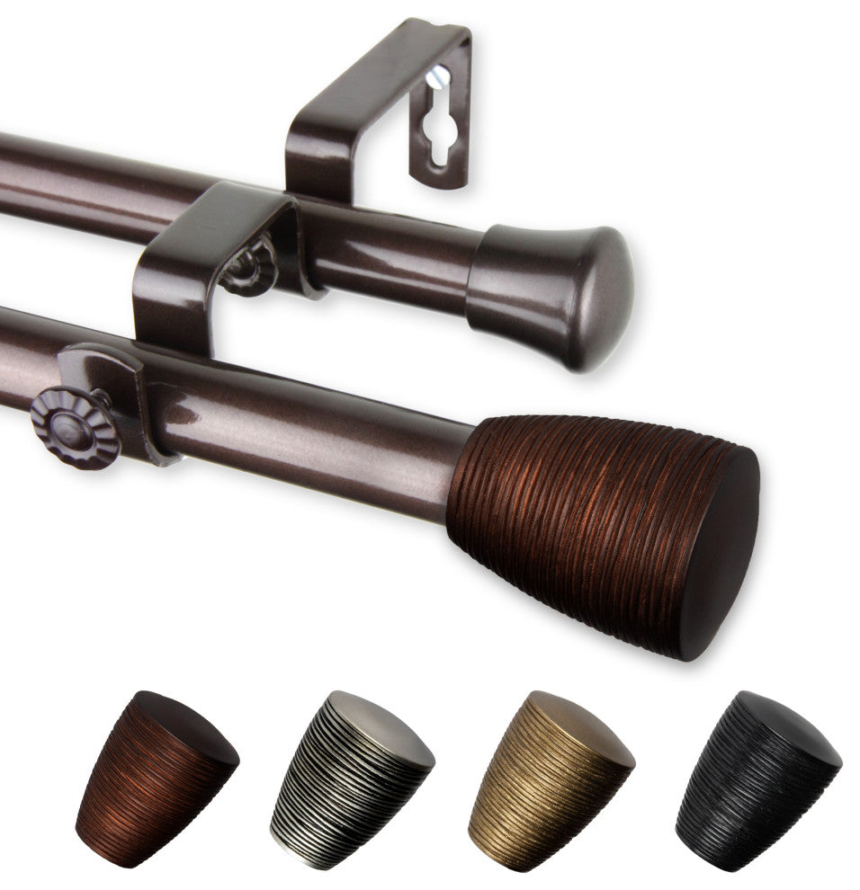 Anya 13/16" Double Curtain Rod Cocoa