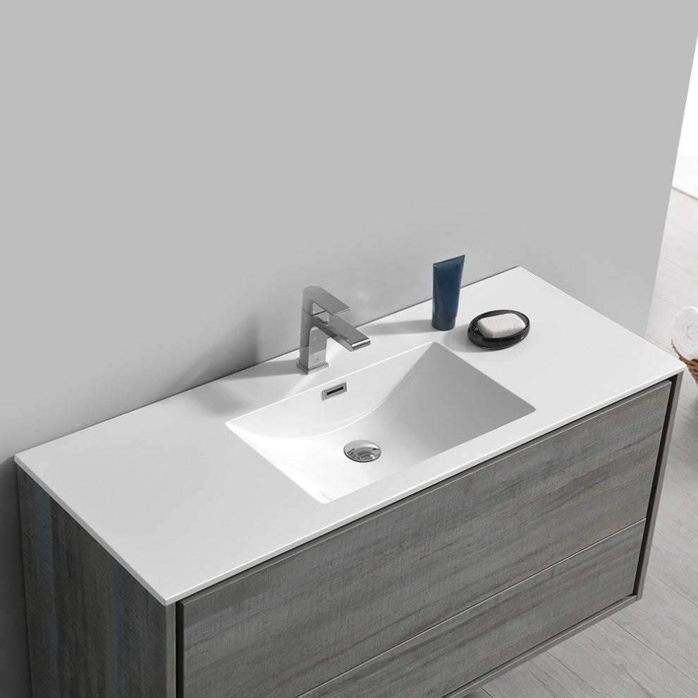 Fresca Catania 48" Ocean Gray Wall Hung Vanity With Medicine Cabinet