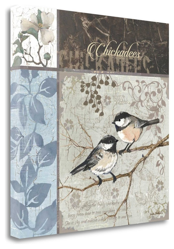 "Chickadee Sampler II" By Anita Phillips, Giclee Print on Gallery Wrap Canvas