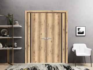 Slab Barn Door Panel 18 x 80 | Planum 0011 Oak with  | Sturdy Finished