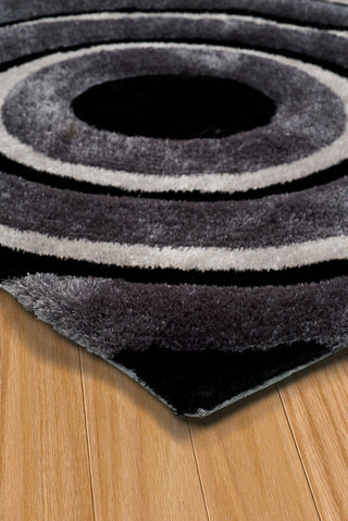 United Weavers Finesse Records Geometric Rug, Black (2100-20570), 7'10"x10'6"