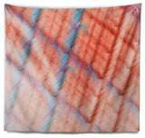 Red Fractal Grill Pattern Abstract Wall Tapestry, 80"x68"