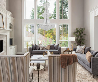 Elegant Lighting V1800G42/RC Primo 38 Light 42"W Crystal Empire - Chrome