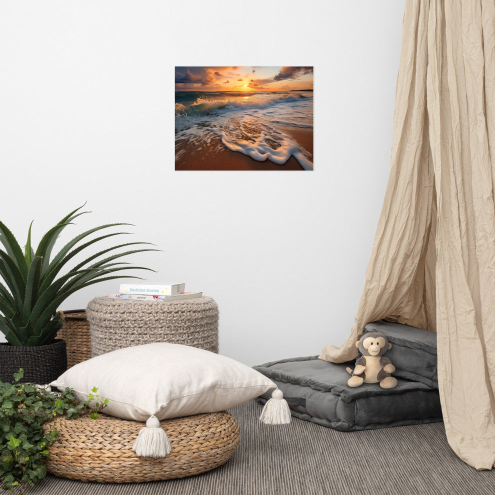 Coastal Artwork: California Dreamin' Photorealistic Digital Art Loose, 18" X 24"