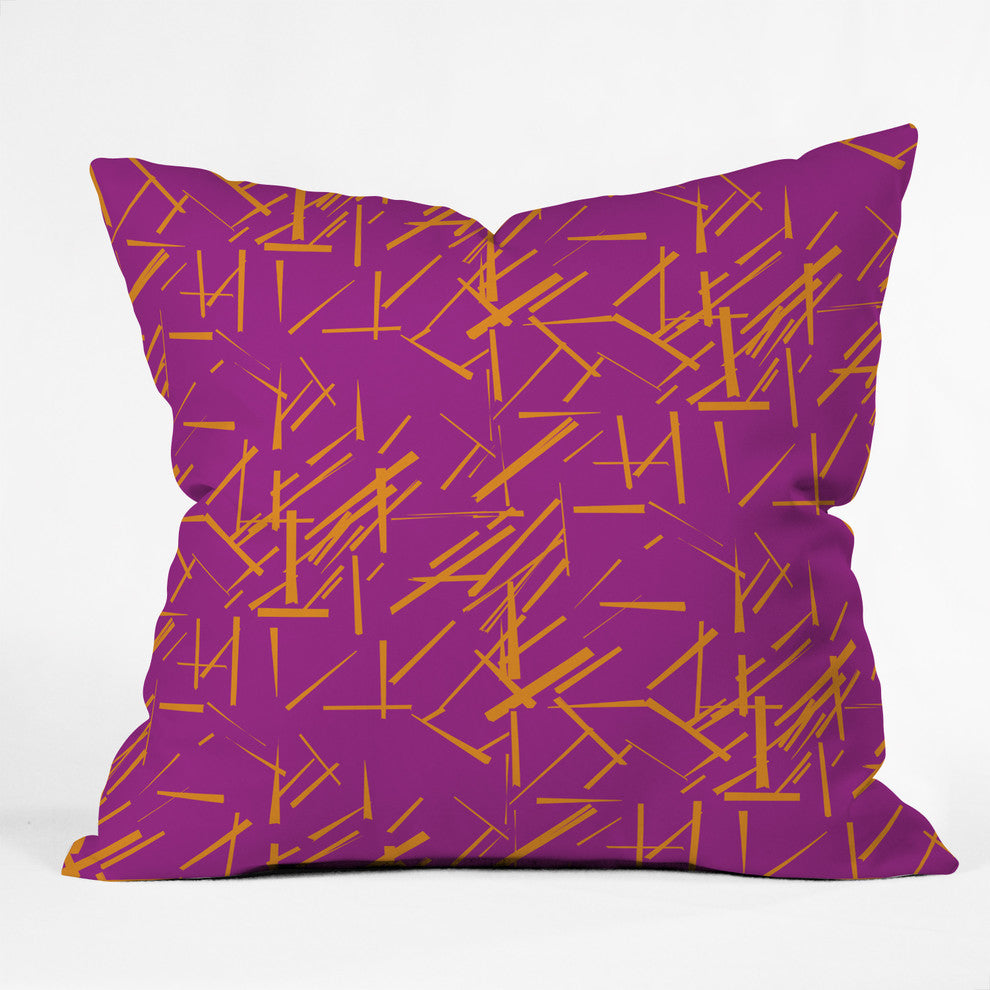 Deny Designs Karen Harris Konstructivist Magenta Outdoor Throw Pillow