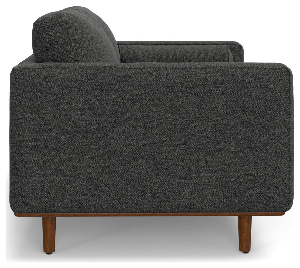 Morrison 72" Sofa and Ottoman Set, Charcoal Grey, 72"