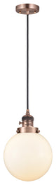 INNOVATIONS 201CSW-AC-G201-8-LED 1-Light Mini Pendant Antique Copper
