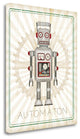 "Retro Robot II" By Jennifer Pugh, Giclee Print on Gallery Wrap Canvas