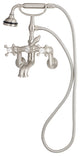 Cheviot Products 5100 Series Wall-Mount Tub Filler, Cross, Metal, Brushed Nickel