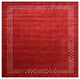 HAND KNOTTED LOOM SILK ECO-FRIENDLY AREA RUGS -8'x8', Square, Red, Contemporary