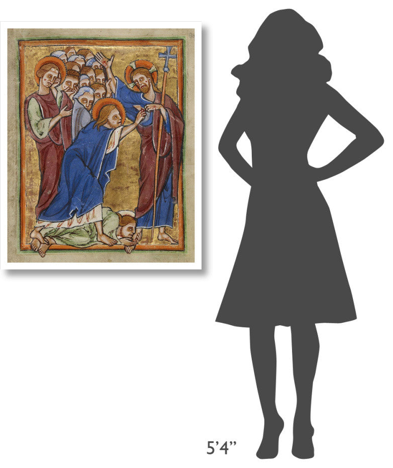 "Doubting Thomas" Print 12th Century English Illuminator, 30"x37"