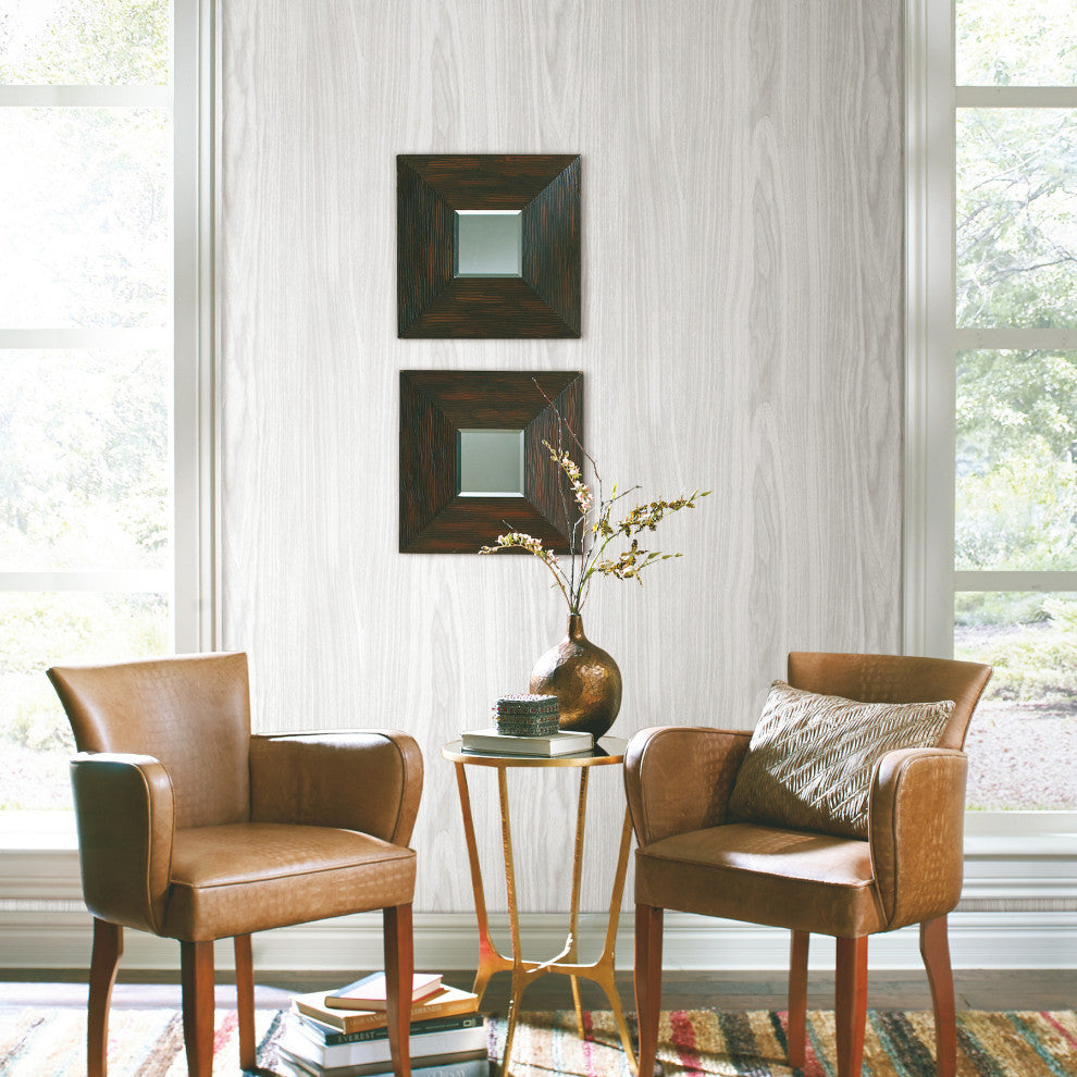 Linden White Peel and Stick Wallpaper