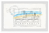 "Minneapolis Stamp" Framed Painting Print, 45x30