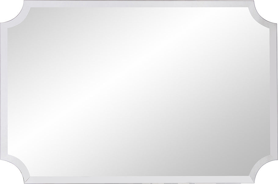 Howard Elliott Rectangle Scalloped Frameless Mirror