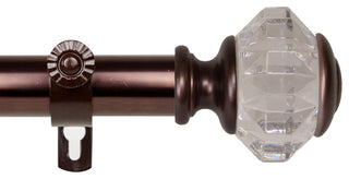 Lyla 1" Diameter Curtain Rod, Bronze, 160-240"