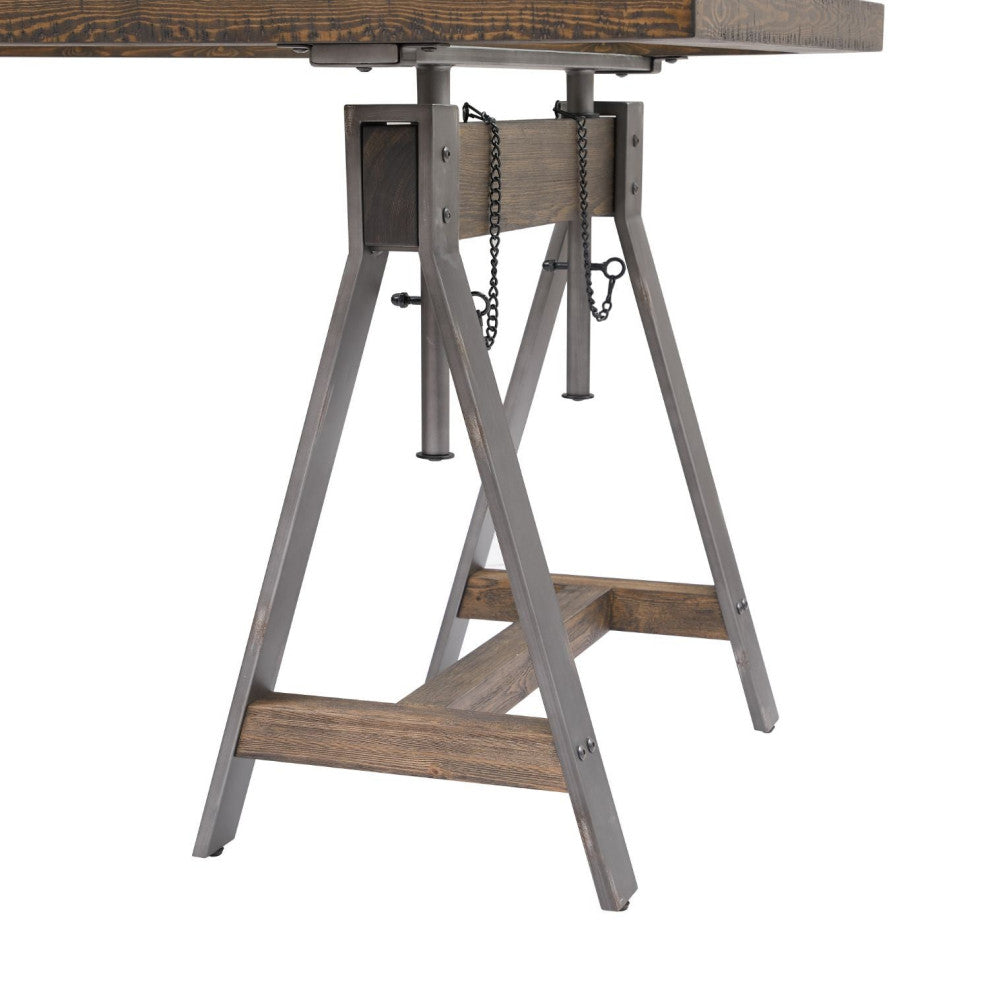 Modus Medici Adjustable Desk in Charcoal Brown