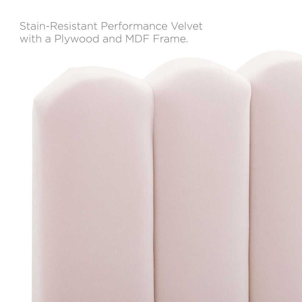 Headboard, Twin Size, Velvet, Pink, Modern Contemporary, Bedroom Master Suite
