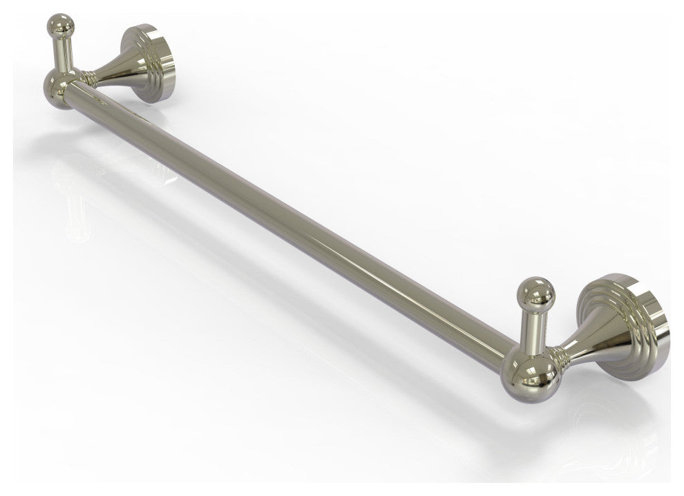 Sag Harbor 24" Towel Bar with Integrated Hooks, Polished Nickel