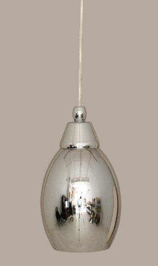 Cord Mini Pendant, Chrome/Chrome Cone Metal Shade