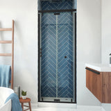 DreamLine Butterfly-S 30-31 1/2x74 Sliding Bi-Fold Shower Door, Satin Black