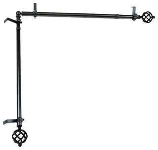 Walter Multi Angle Ceiling Rod 48-84 inch, Black, Two Sided