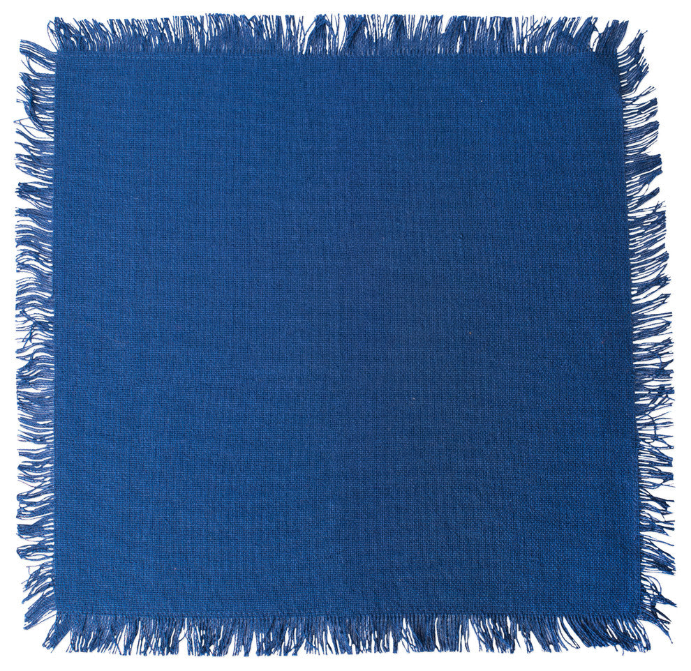 DII Assorted Navy Heavyweight Fringed Dishcloth, Set of 6