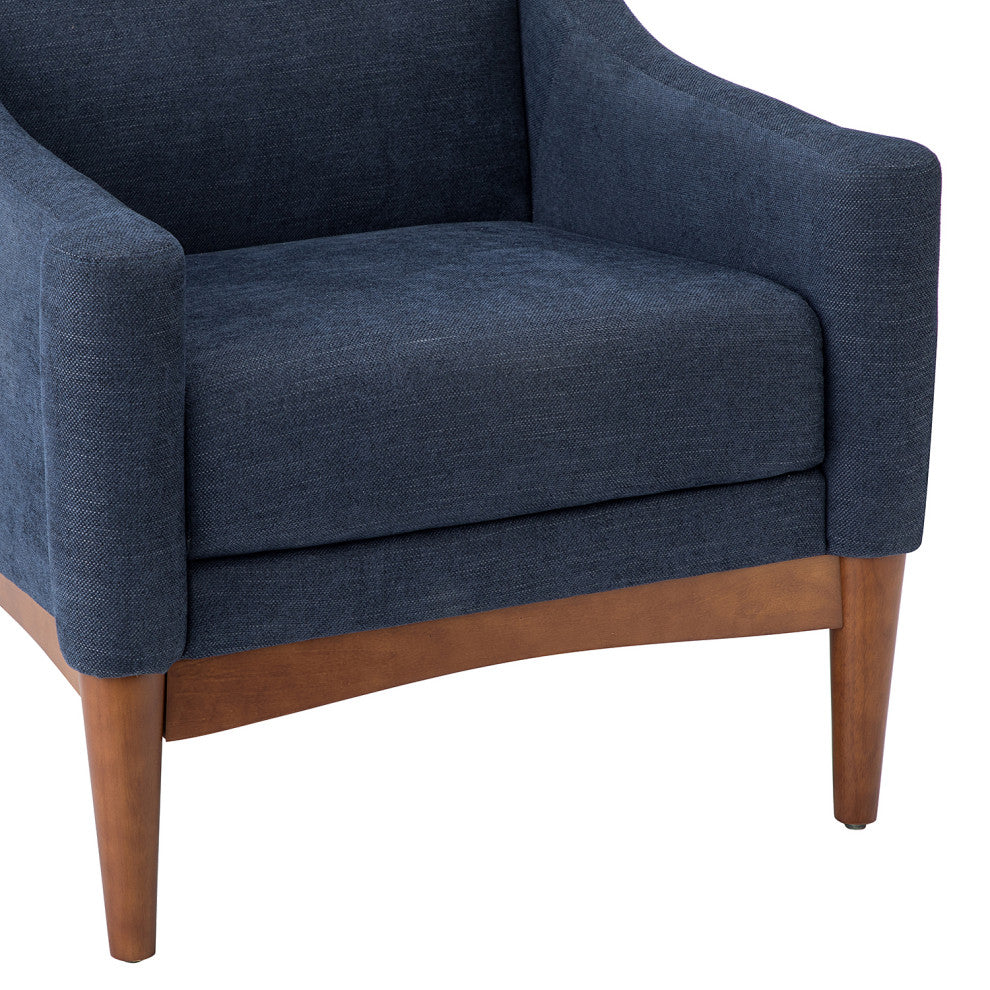 34.2" Comfy Living Room Armchair With Sloped Arms, Set of 2, Navy