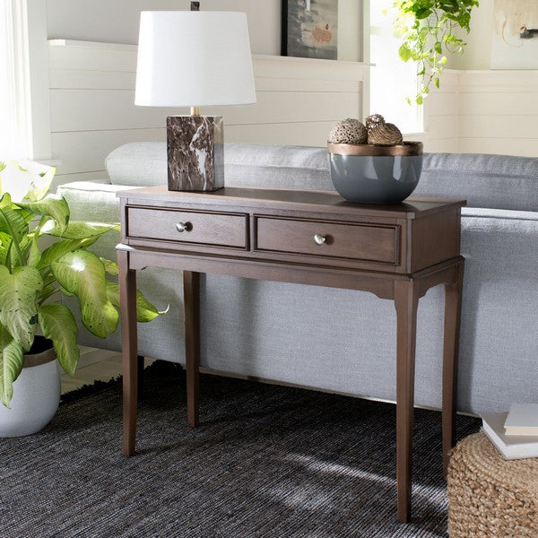 Safavieh Opal 2 Drawer Console Table, Brown