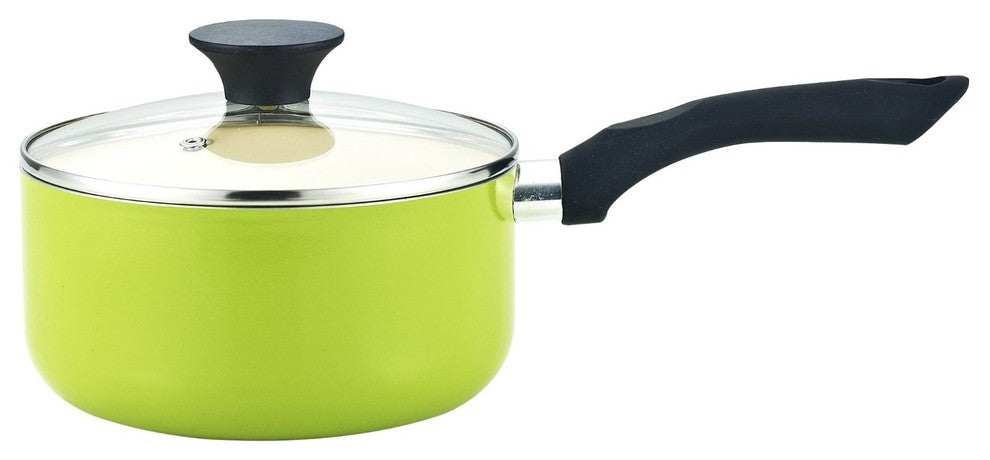 Cook N Home Nonstick Ceramic Coating 10-Piece Cookware Set, Green, NC-00358