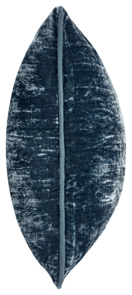 Lexington Viscose Silk Blend Throw Pillow by Kosas Home, Denim Blue, 14x26