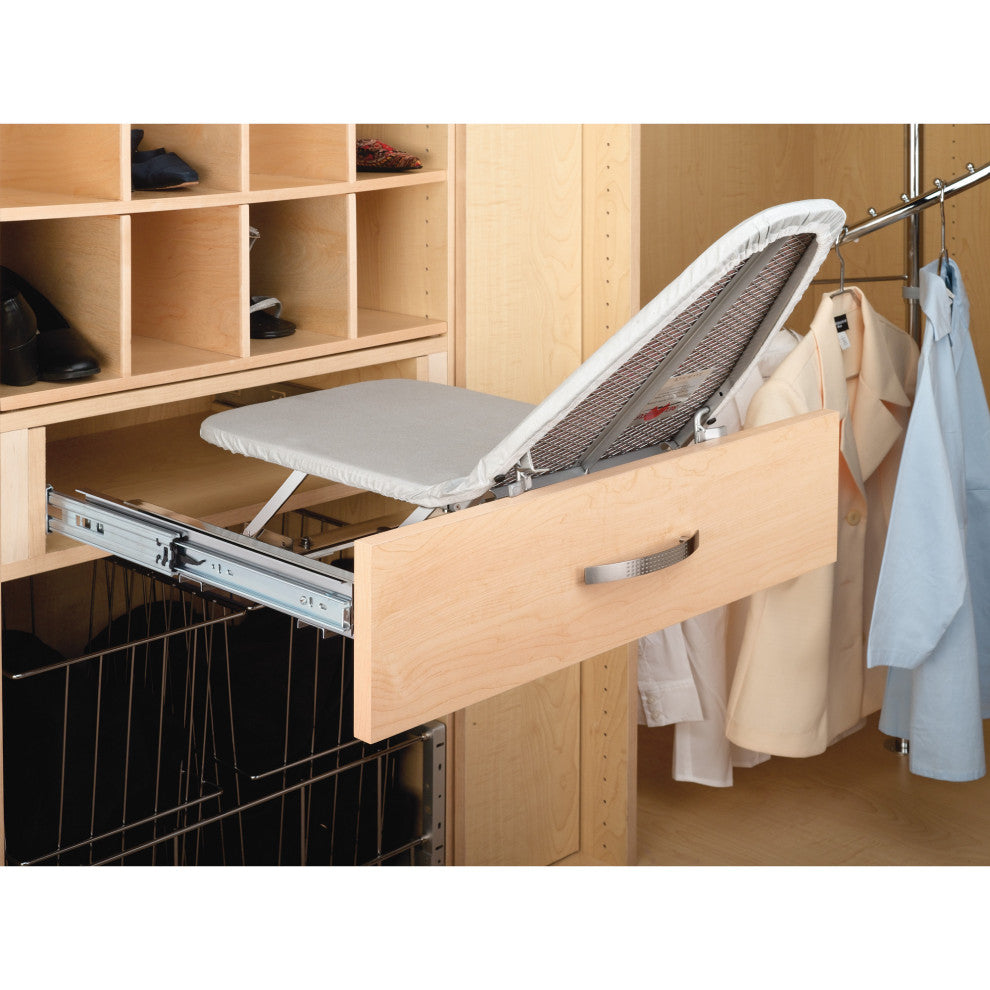 Closet Pullout Ironing Board Silver Rev-A-Shelf CIB-16CR