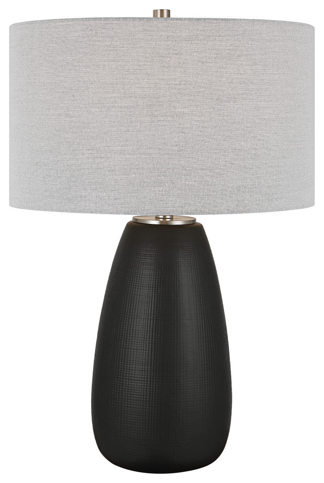 Uttermost Twilight Satin Black Table Lamp